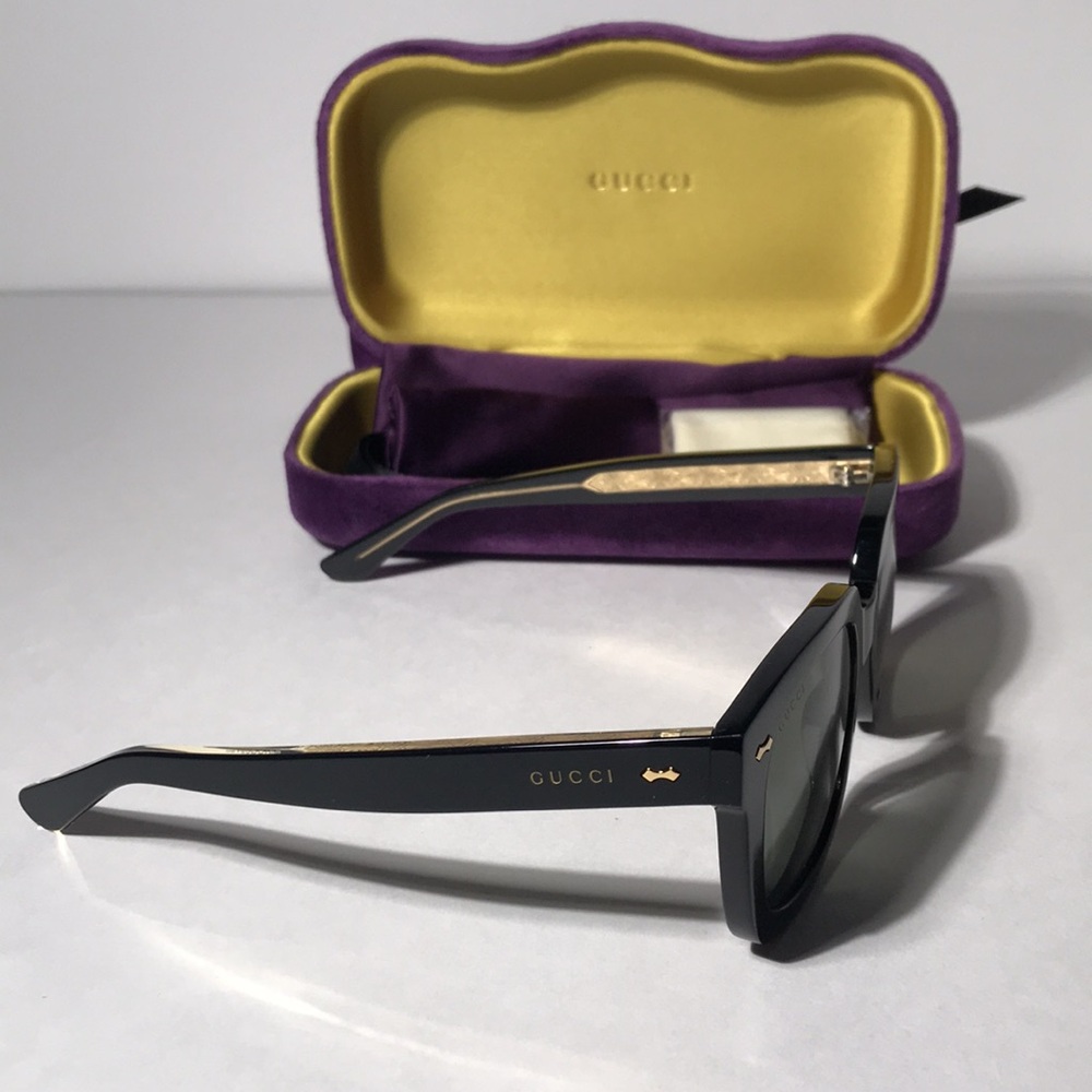 New Authentic Gucci GG0912S 001 Black Square Sunglasses with Case - Picture 9 of 16